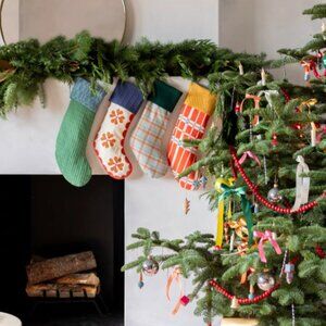 Schoolhouse Christmas Stocking in Shelburne Persimmon